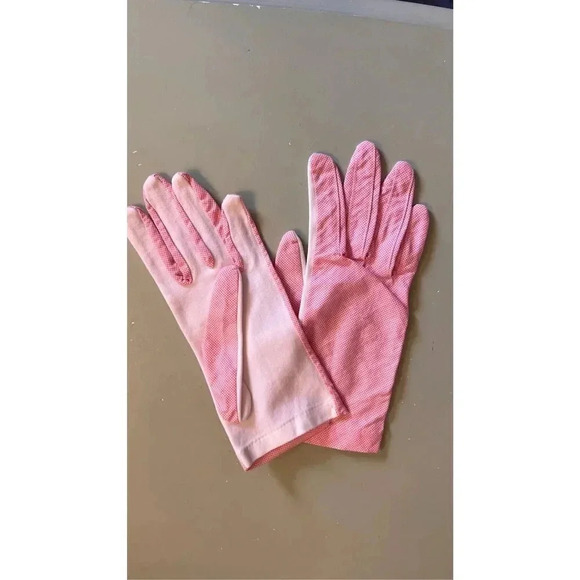 Vintage Mid Century MCM Women’s Pink Opera Driving Gloves Casual size small - Picture 3 of 7